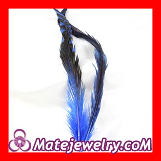 Natural Navy Barred Plymouth Rock Rooster Feather Hair Extensions Wholesale