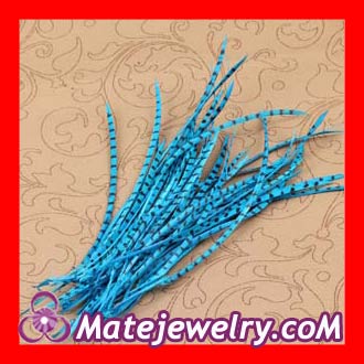 Blue Striped Goose Biots Loose Feather Hair Extensions Wholesale