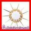 16mm Gold Rhinestone Beads Basketball Wives Inspired Spike Bracelets Wholesale