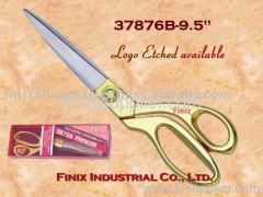 Golden Zinc-Alloy Handles Fabric Scissors
