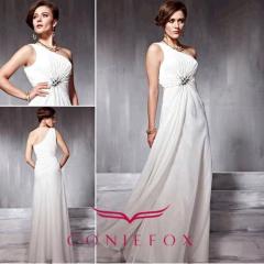white formal evening gowns,one shoulder white beaded formal evening gowns
