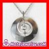Fashion Sterling SilverShell Pendant with CZ Stone