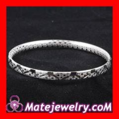 Sterling silver engraved 5mm bangle bracelet wholesale