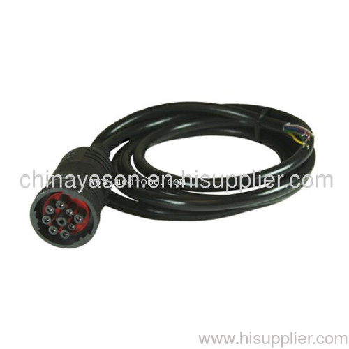 Cable, J1939 (9pin) to Open End, 6ft, 9 pins wired