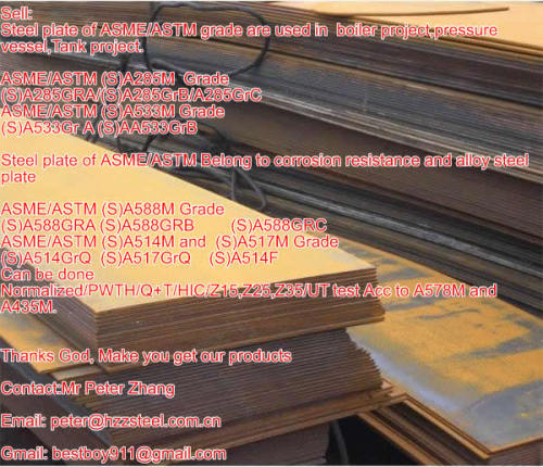 Sell :Spec ASTM/ASME SA533M steel plate,Grade,SA533GRA+N+HIC, A533GRB+HIC/Boiler steel plate