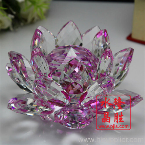 crystal lotus candle holder