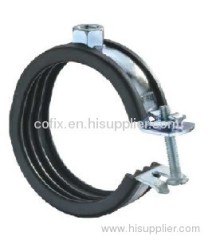 Single screw pipe clamp with EPDM rubber