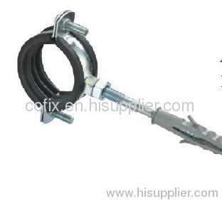 Pipe clamp set package with rubber