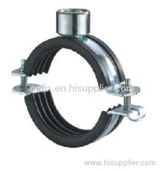 Two screws plug 3G welded nut pipe clamp with rubber