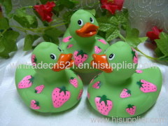 Strawberry Bath Duck