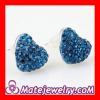 Sterling Silver Swarovski crystal Heart Stud Earrings