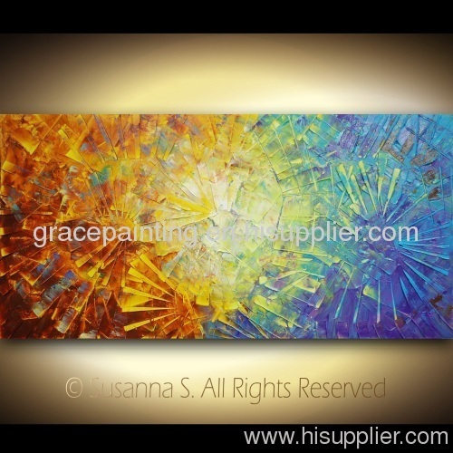 Modern knife abstract oil painting