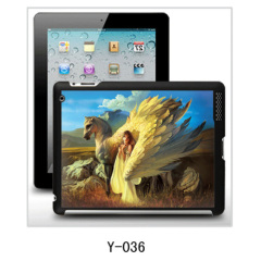 3D white swan picture for iPad2/3/4,pc case,multiple colors available