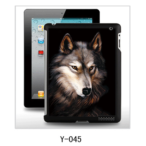 Wolf picture 3D fashion case,pc case rubber coated,multple colors available