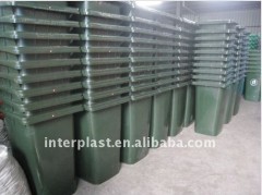 240L Dark Green Plastic Industrial Waste Bin