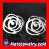 Sterling Silver Fashion Hollow Flower Stud Earrings