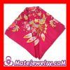 Elaborately Pink Painted Silk Scarf 108×108cm Large Square Silk Scarves for Women
