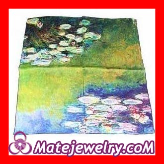 Pure Silk Scarves 65×65cm Van Gogh's Painting Collection Medium Square Silk Scarf Shawls