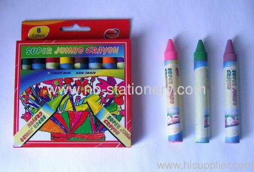 8 Colors Super Jumbo Size Wax Crayon