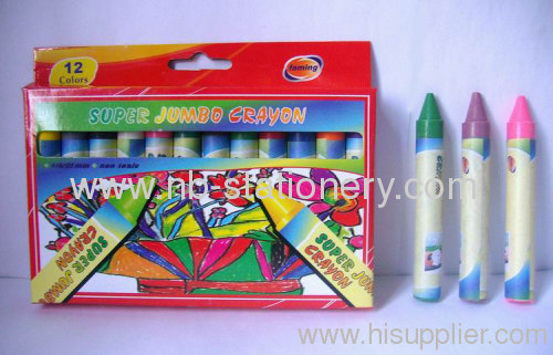 12 Colors Super Jumbo Size Wax Crayon