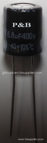 400v6.8uF 10X13 aluminum electrolytic capacitor with low ESR