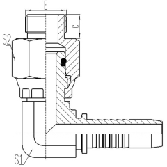 90° SAE O-RING BOSS SWIVEL MALE