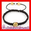 Fashion handmade Inspired Macrame friendship Shamballa Bracelets with colorful golden crystal ball beads