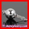 Fishhook Pearl Clasp Ball Dia.10mm Rhodium Plated Sterling Silver