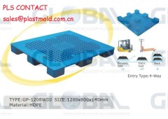 Europallet, Grid top plastic pallets with nine big feet, paletas de plastico