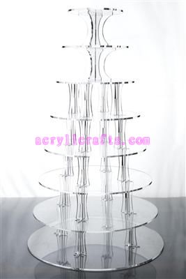 7-Tier round clear acrylic cupcake stand