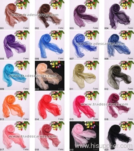 Fashion three layers chiffon long silk scarves 039