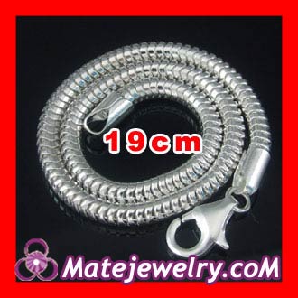 european 19cm Charm Jewelry Silver Bracelet chain with lobster clasp