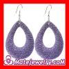 Cheap Basketball Wives Inspired Bamboo Purple Crystal Earrings