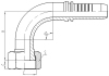 90° ORFS FEMALE FLAT SEAL