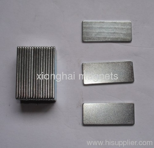 China supplier for Grade N35-N52 Neodymium Block Zine-planting Rare Earth Magnets size:13X5X1.5mm for sale