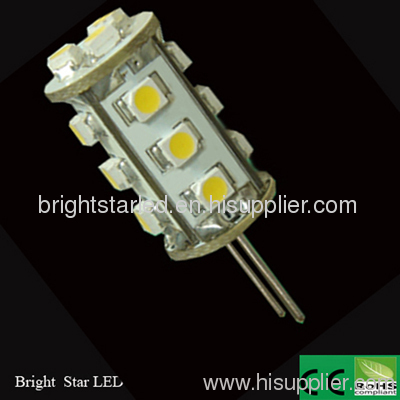 LED G4 Lamp with 15pcs 3528SMD,10-30VAC/DC, 360 degree beam angle