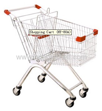 Zinc and power coated Supermarket Shopping Cart