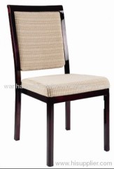 wood imtation aluminum dining chair