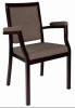 wood imtation aluminum dining chair