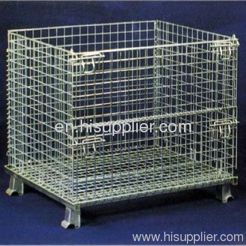 (Whole front-door opened)Wire Mesh Container/Tote box /Foldable Wire Mesh Basket
