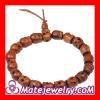 10×8mm Skull Head Peach Wooden Beads Buddhist Prayer Bracelet Wrist Mala
