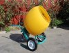 electrical portable concrete mixer with 6cuft yellow ploy drum