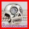 925 Sterling Silver Skull CZ Beads European Compatible