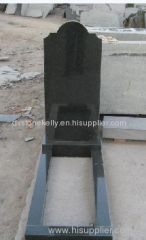 Black granite tombstone