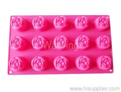 silicone cake mold in rose shape