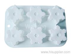 silicone cake mould in snowflake shape