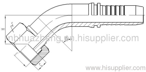 45° Metric Female Flat Seal