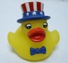 Tophat pvc duck gentleman duck with american flag