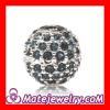 10mm Sterling Silver Disco Ball Bead Pave Ink blue Austrian Crystal handmade Style
