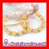 80mm Gold Basketball Wives Mesh Hoop Earrings With Spacer Beads Wholesale